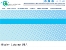 Tablet Screenshot of missioncataractusa.org